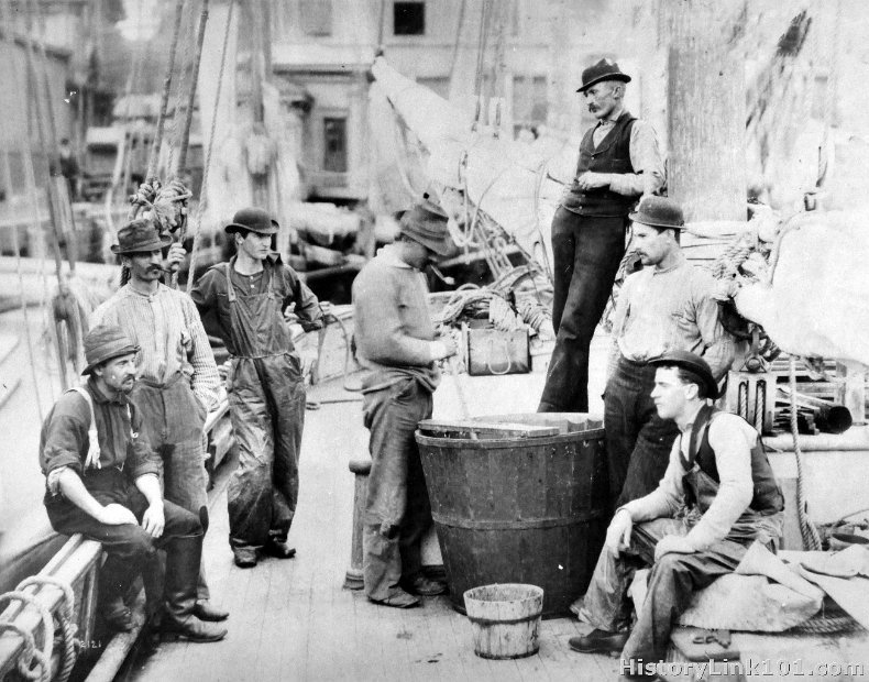 Crew of New York Blue Fish Fishermen
