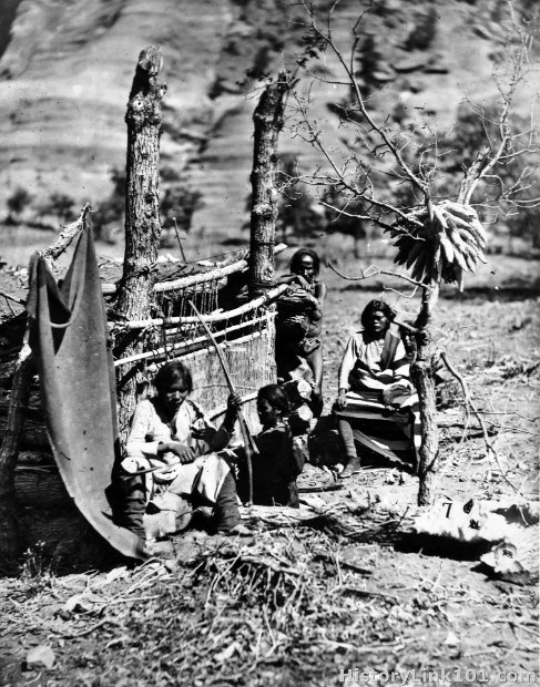 Navajo Indians near old Fort Defiance