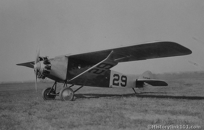 H.E. Hartney's yellow air-taxi