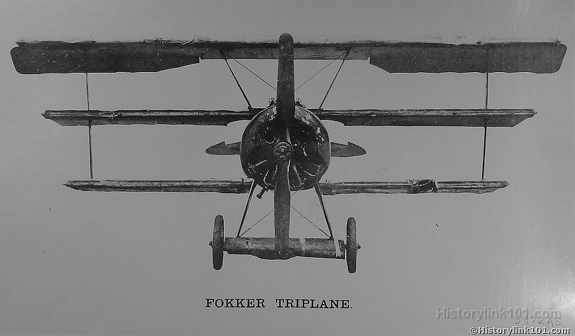 Fokker Tri-plane front view 