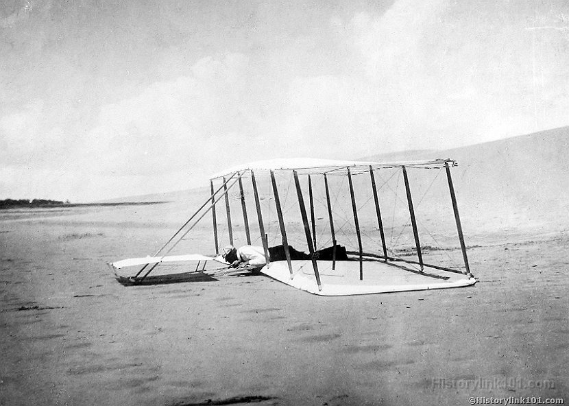 Launching Wright Glider, Kitty Hawk 1901