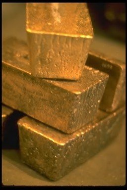 mining gold bars