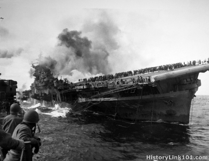 Alongside of USS Franklin