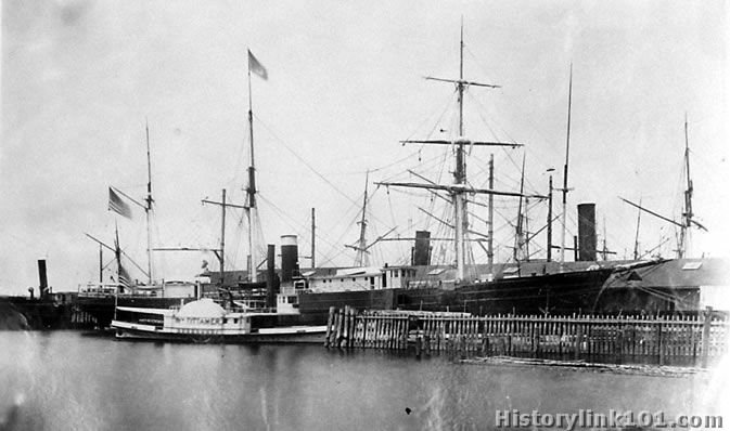 USS Mississippi at dock