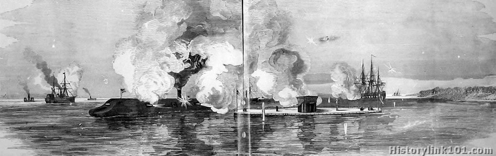 Battle Between Iron Clads 