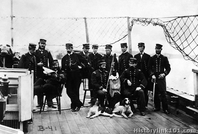 Deck scene of monitor on the James River