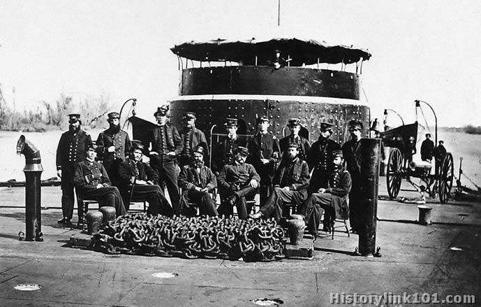 Monitor whichl eventually sunk the Merrimac