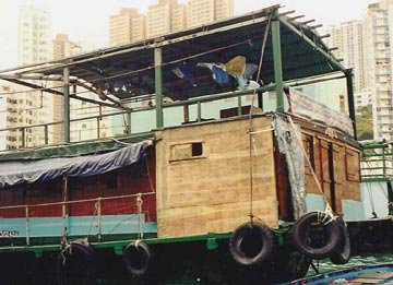 small boats hong kong harbor