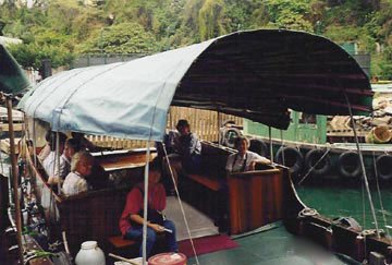 boats in harbor of hong knog
