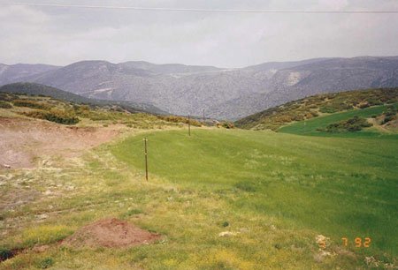 Countryside of Greece with Mountians in background
