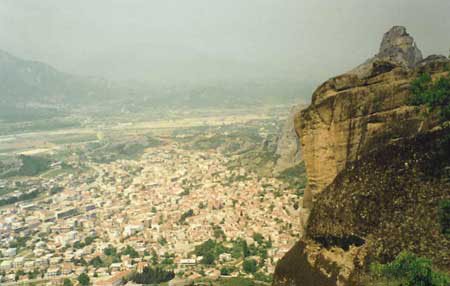 overlooking city from greek mountian