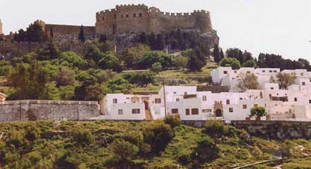 hillside forts island of Rhodes