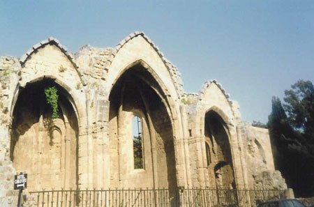 arched church doors island of Rhodes