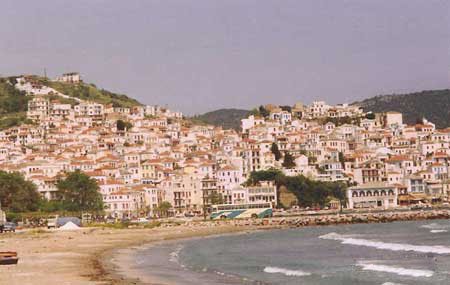 greek island towns built on hillsides
