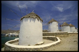windmills on mykonos