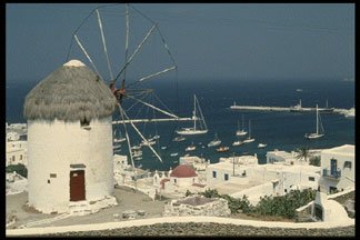 windmills on mykonos