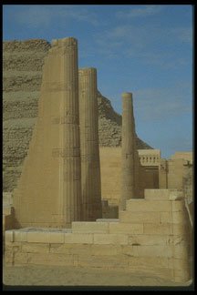 engaged papyrus columns