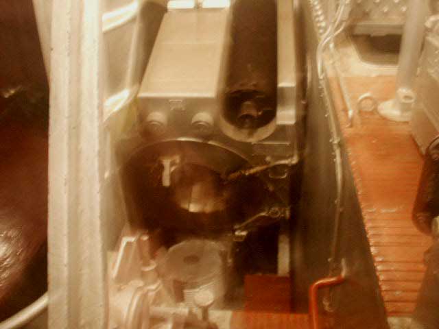 Royalty Free Picture of Battleship North Carolina's  Inside 16" Gun Turret