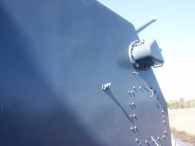 Royalty Free Picture of Battleship North Carolina's  Side of 5 inch gun
