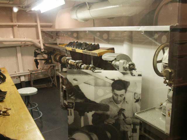 Royalty Free Picture of Battleship North Carolina's  Cobbler Shop