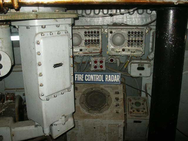 Royalty Free Picture of Battleship North Carolina's  Fire Contol Radar