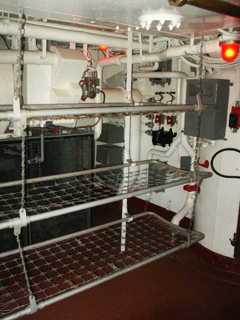 Royalty Free Picture of Battleship North Carolina's Sleeping Quarters 