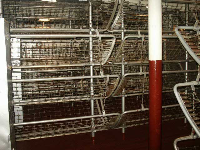 Royalty Free Picture of Battleship North Carolina's  Sleeping Bunks