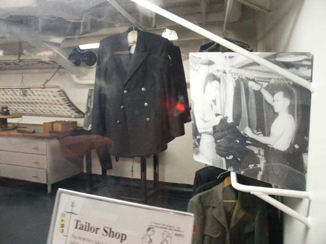 Royalty Free Picture of Battleship North Carolina's Tailor Shop 