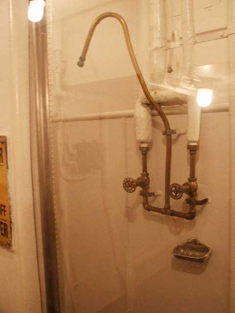 Royalty Free Picture of Battleship North Carolina's Shower 