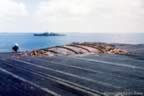 Damage on the dek of USS Enterprise