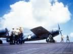 Planes on the deck of the  of  USS Lexington