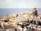 Damage to USS Sangamon