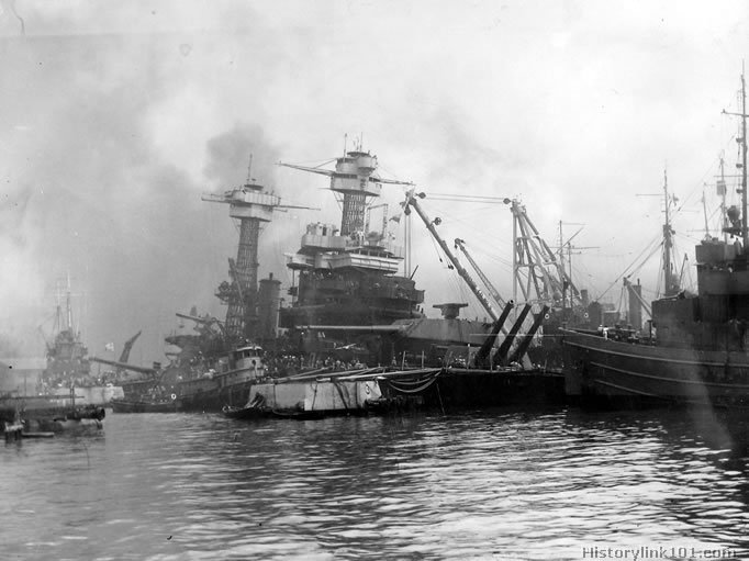 Royalty Free Picture of Attack on Pearl Harbor