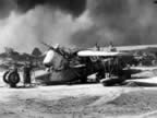 Pictures of attacks on airfields around Pearl Harbor 