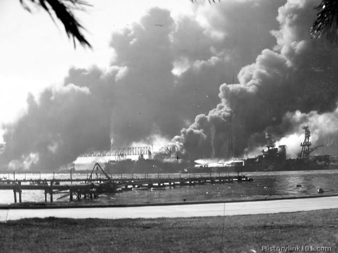 Royalty Free Picture of Attack on Pearl Harbor