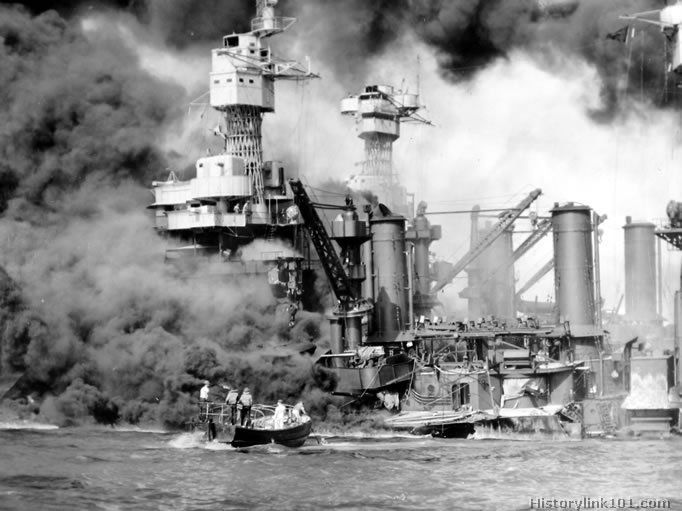 Royalty Free Picture of Attack on Pearl Harbor