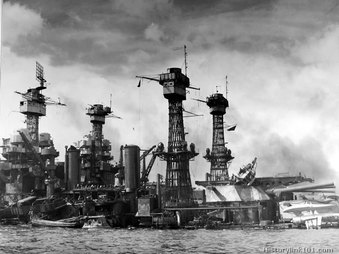 Royalty Free Picture of Attack on Pearl Harbor