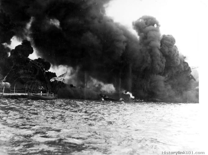 Royalty Free Picture of Attack on Pearl Harbor