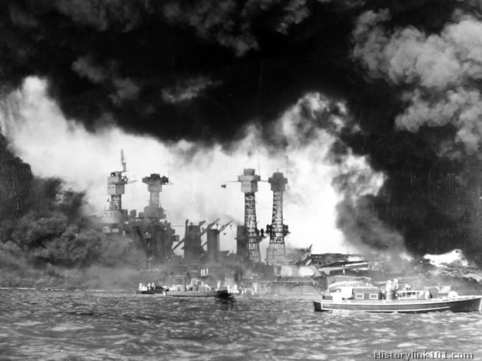 Royalty Free Picture of Attack on Pearl Harbor